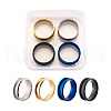 Stainless Steel Grooved Finger Ring Settings MAK-TA0001-05-1