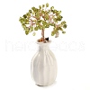 Mother's Day Natural Peridot Chips Money Tree Decorations DJEW-C016-01G-1