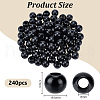 Olycraft 240Pcs Wood Large Hole European Beads WOOD-OC0003-80B-2