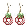 Handmade Seed Beads Dangle Earrings EJEW-MZ00143-02-1