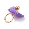 Natural Chip Dyed Shell Charms PALLOY-JF01338-01-5