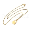 304 Stainless Steel Rolo Chain Pendant Necklaces NJEW-S444-01G-04-4