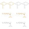Unicraftale 8Pcs 4 Styles 201 Stainless Steel Connector Charms STAS-UN0039-24-1