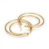 304 Stainless Steel Hoop Earrings EJEW-F188-21G-2