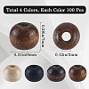 Gorgecraft 400Pcs 4 Styles  Natural Wood Beads WOOD-GF0002-15A-2