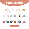 Biyun 60Pcs 15 Style Zinc Alloy Enamel and Tibetan Style Zinc Alloy Pendants FIND-BY0001-15-4