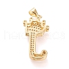 Brass Micro Pave Cubic Zirconia Pendants KK-R138-002J-2