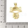 Rack Plating Brass Cubic Zirconia Pendants KK-S380-30G-06-3