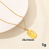 Vintage Stainless Steel Rectangle Sun Pendant Necklaces ZQ4868-8-1
