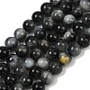 Natural Hawk's Eye Beads Strands G-S333-6mm-027-01-1