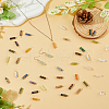 40Pcs 20 Styles Natural & Synthetic Mixed Gemstone Copper Wire Wrapped Pendants PALLOY-FH00019-5