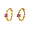 Vintage Elegant 925 Silver Cubic Zirconia Hoop Earrings AU2910-9-1