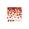  1 Strand Rectangle Natural Red Agate Dyed Beads Strands G-NB0005-54A-7