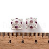 Brass Micro Pave Cubic Zirconia Beads KK-C071-01P-3