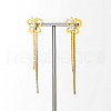 Elegant Hollow Butterfly Tassel Stainless Steel Stud Earrings YA6083-2
