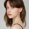 Beebeecraft 3 Pairs Brass Hoop Earrings for Women EJEW-BBC0001-66G-05-6