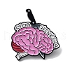 Brain with Knife Alloy Enamel Pin Broochs JEWB-C029-07B-EB-1