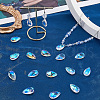 SOFPLATE 40Pcs Faceted Teardrop Glass Pendants GLAA-SP0001-11E-4
