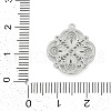 Brass Micro Pave Cubic Zirconia with Glass Pendants KK-Q026-10P-3