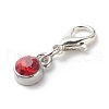 Alloy Rhinestones Birthstone Pendant Decorations HJEW-JM00743-3