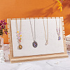 Detachable Bamboo Slant Back Necklace Display Stands NDIS-WH0001-17-5