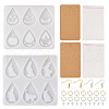  2Pcs 2 Style Halloween Teardrop Pendant Silicone Molds DIY-TA0004-99-2