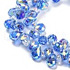 Electroplate Transparent Glass Beads Strands EGLA-P052-01A-AB07-3