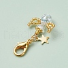 Angel Glass Seed Beads Pendant Decorations HJEW-MZ00108-7