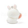 Flocky Opaque Resin Pendants RESI-G105-05A-2