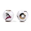 Christmas Opaque Glass Beads EGLA-R113-03G-2