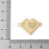 Brass Micro Pave Cubic Zirconia Heart Connector Charms KK-A252-28G-01-3