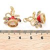 Christmas Theme Rack Plating Brass Pendants KK-M280-11D-G-3