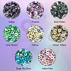  210pcs 7 colors Natural Ore Beads G-NB0002-60-5