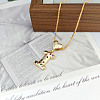 Brass Pave Colorful Cubic Zirconia Heart Initial Pendant Necklaces for Women WGF6021-12-1