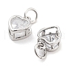 Brass Micro Pave Cubic Zirconia Pendants KK-P271-02P-B-2