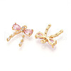 Brass Micro Pave Cubic Zirconia Pendants KK-N261-93B-G-2