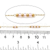 Handmade 304 Stainless Steel & Glass Beaded Chains CHS-L031-01G-04-2