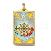 Tarot 304 Stainless Steel Enamel Pendants STAS-M119-07I-G-1