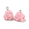 Flocky Acrylic Pendants X-FIND-A044-01F-2