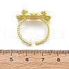Brass Cuff Rings for Women RJEW-C123-08C-G-5