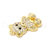 Brass Micro Pave Cubic Zirconia Pendants KK-P230-02G-3