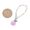 Glass Flower Cup Charms HJEW-JM02850-4