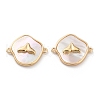 Natural Shell Connector Charms KK-A183-44G-1