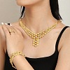 Zinc Alloy Rhinestone Bracelets & Earrings & Necklaces & Rings Sets FS-WG1CFA3-01-2