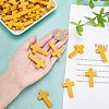  100Pcs Maple Wood Pendants WOOD-NB0001-77-3
