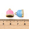 304 Stainless Steel Enamel Cord End Pendant STAS-B085-21G-3