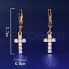 Fashionable Cross Brass Hoop Earrings WA8660-5