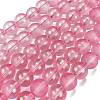 Frosted Transparent Glass Bead Strands X1-GLAA-P065-8mm-03-2