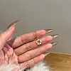 Round Ring 925 Sterling Silver Micro Pave Cubic Zirconia Pendant Necklaces for Women NJEW-F338-07G-6