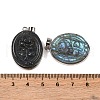 Natural Labradorite Carved Flower Pendants G-B085-15P-3